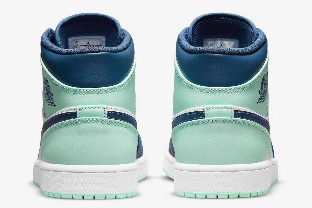 554724-413 Nike Air Jordan 1 Mid "Blue Mint" (Men's)