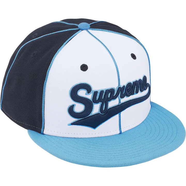 Supreme Piping Script Logo New Era Navy