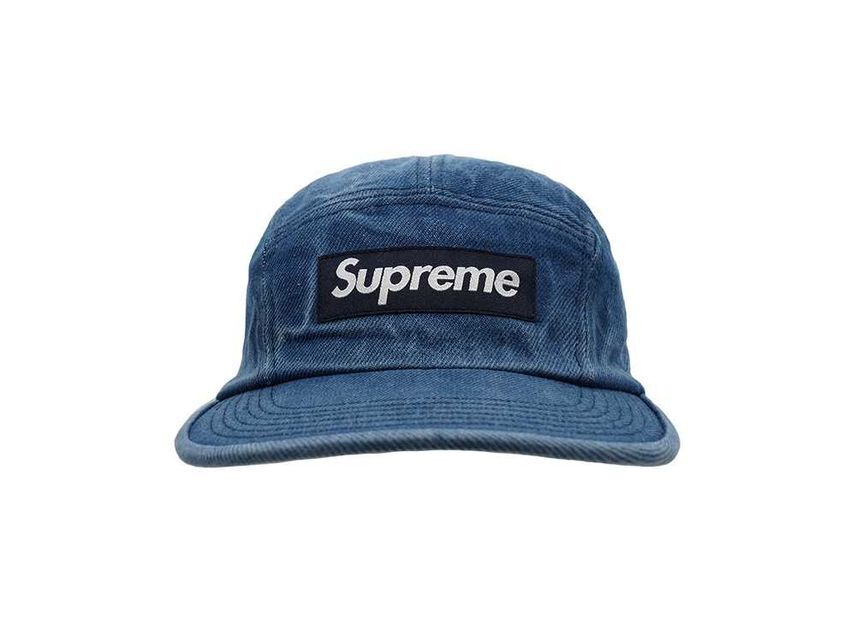 Supreme Washed Chino Twill Camp Cap Denim