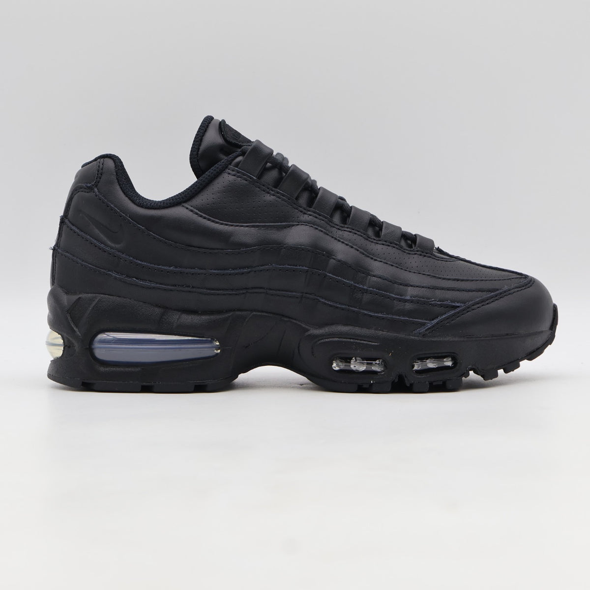 IM0696-001 Nike Air Max 95 Leather Big Bubble QS Triple Black (Men's)