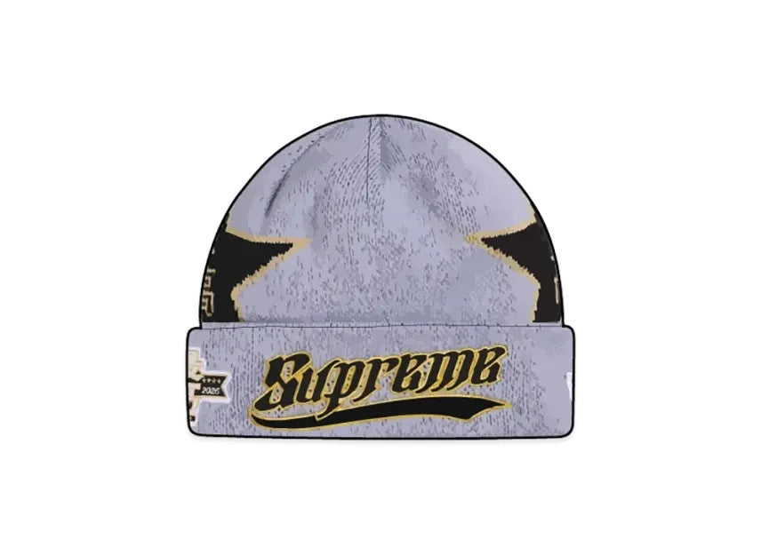Supreme New Era Stars Beanie "Lavender"