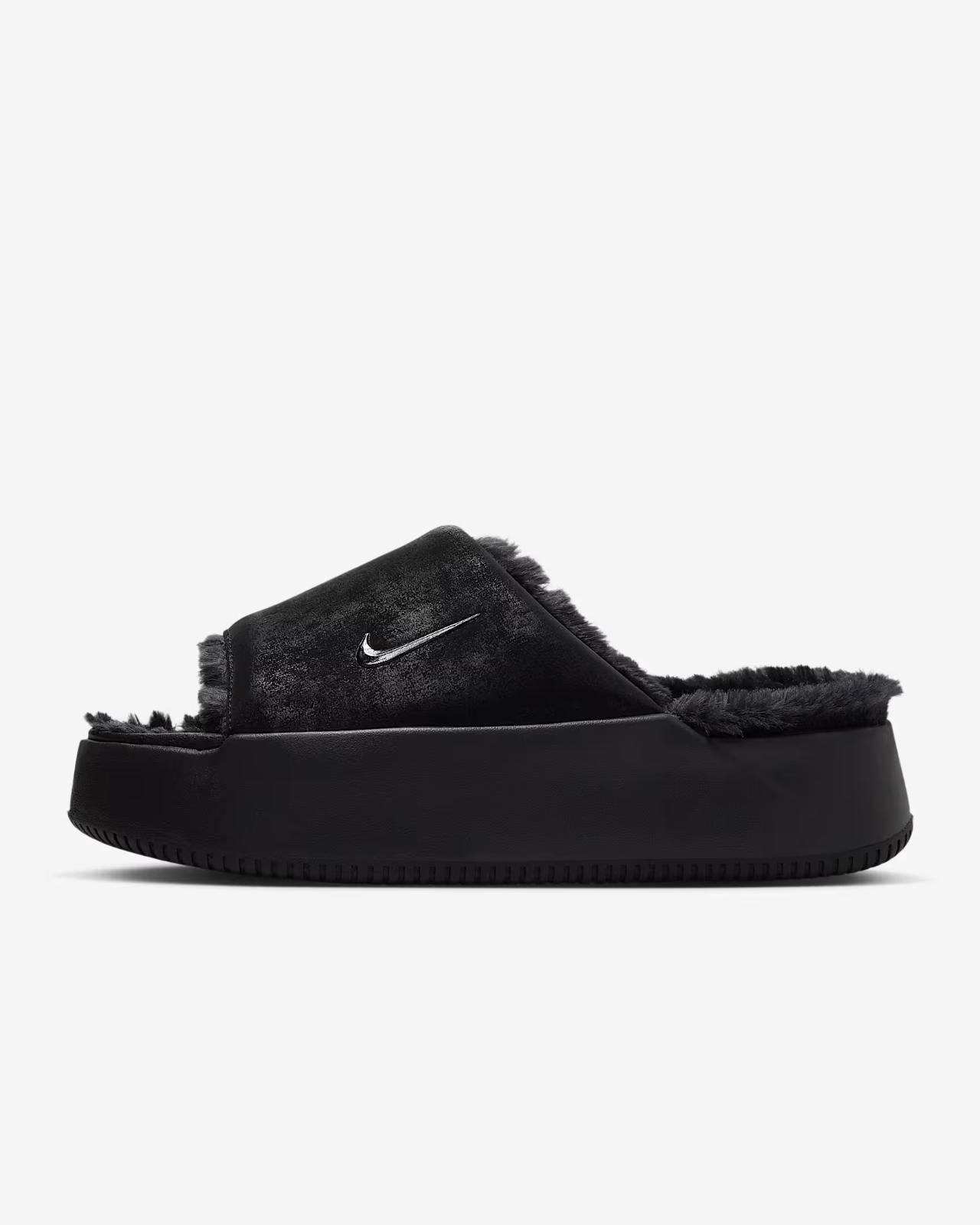 HV8560-001 Nike Calm Elevation Fur Slides Black (Women's)