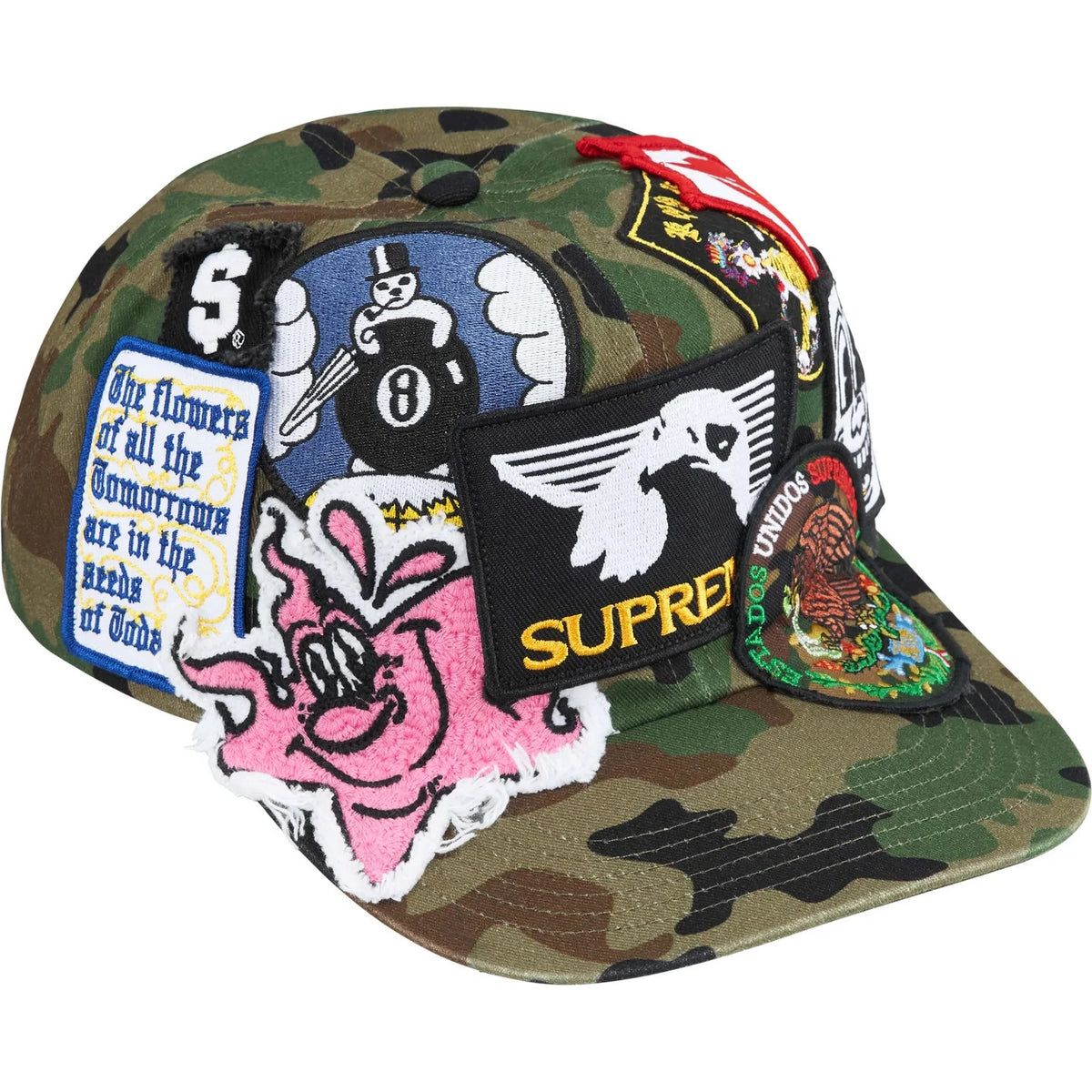 Supreme Patches 6-Panel Olive Camo