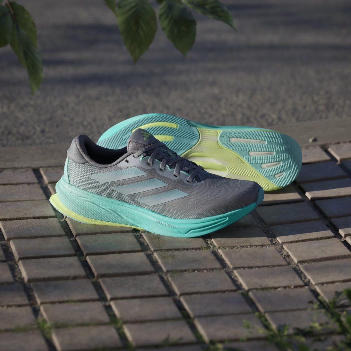 JQ7691 adidas Women's Supernova Rise 2 Grey/Magic Grey Met/Flash Aqua (Women's)