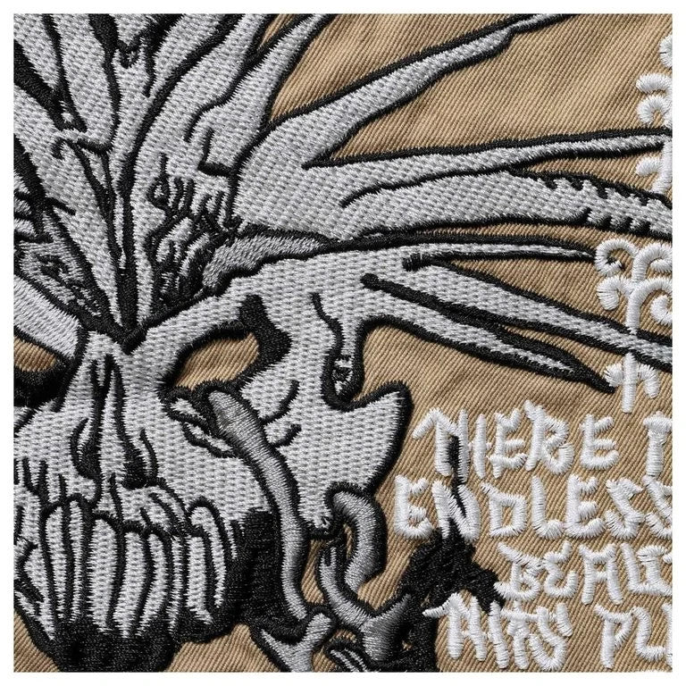 Supreme Wombat Embroidered Work Short Tan
