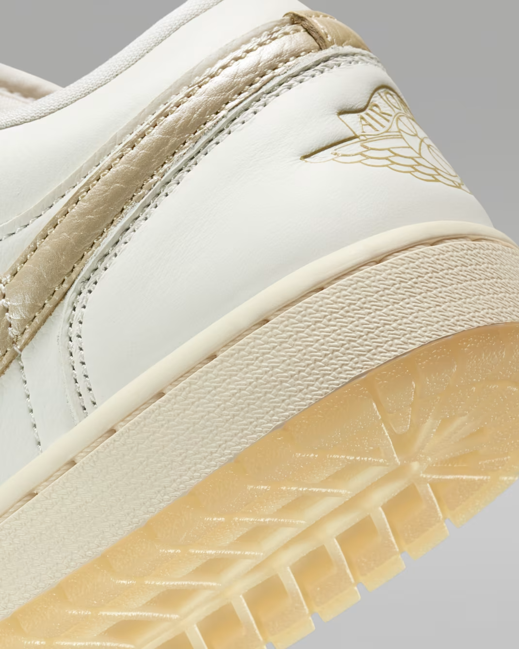 HV5157-100 Nike Air Jordan 1 Low Sail Pale Ivory Team Gold (Women's)
