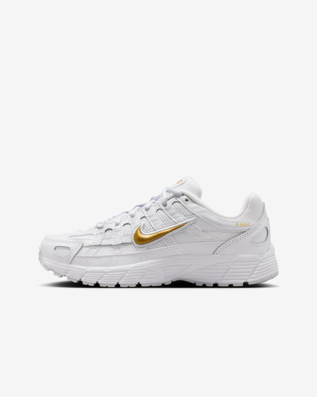 HV5064-102 Nike GS P-6000 White Pure Platinum Metallic Gold