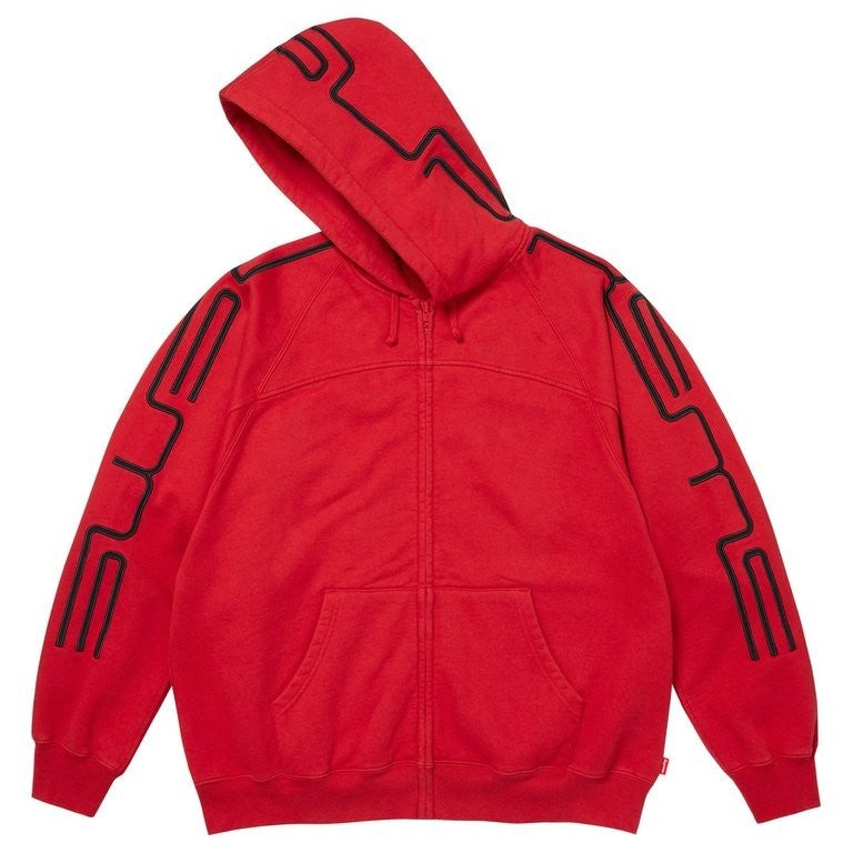 Supreme Connect Zip Up Hooded Sweatshirt Red