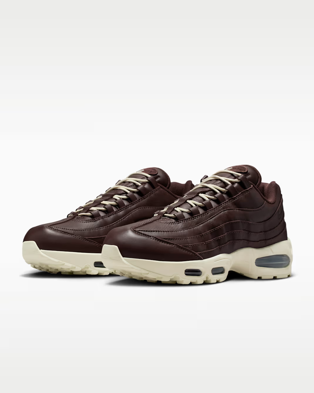 IM0696-200 Nike Air Max 95 Big Bubble Leather Baroque Brown Black (Men's)