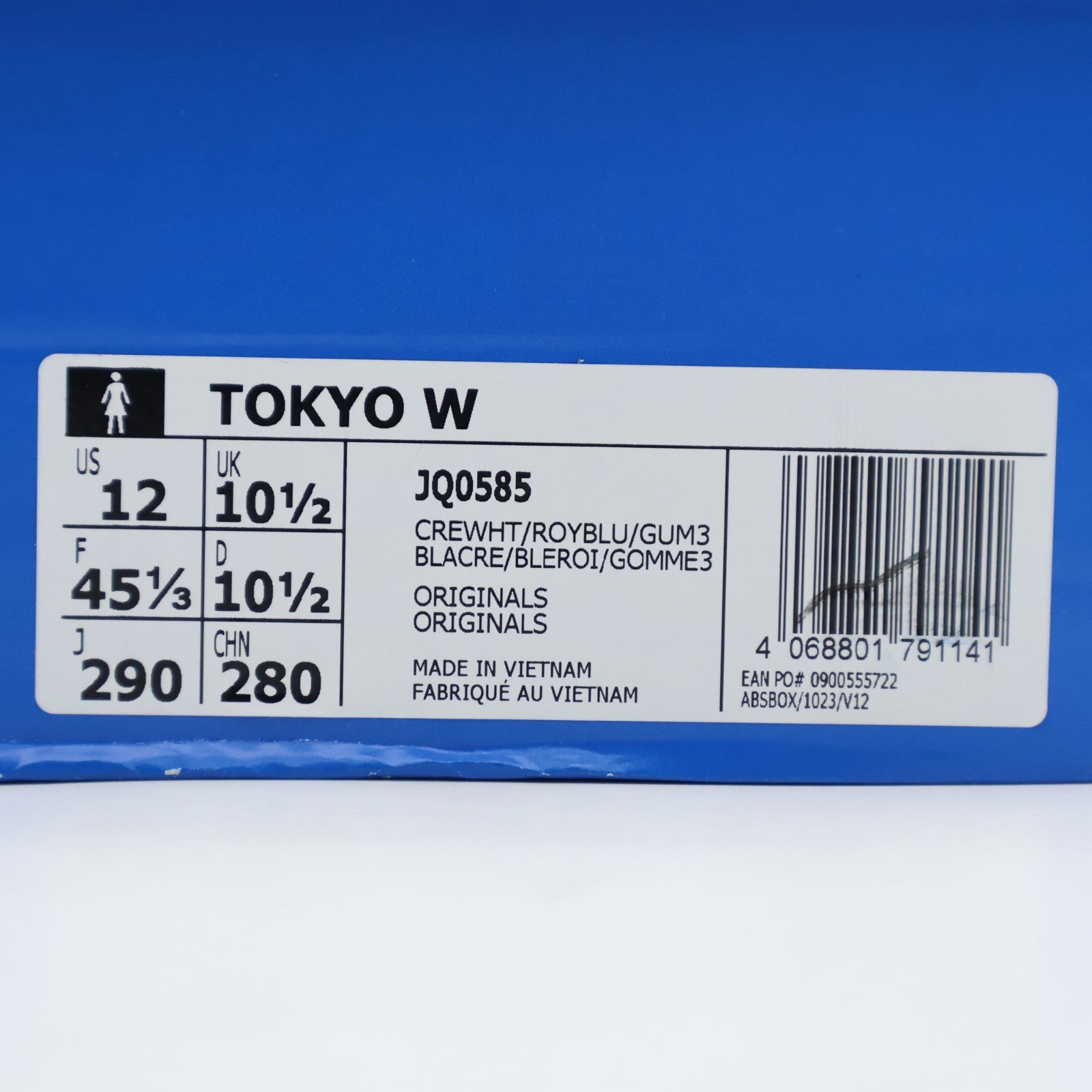 JQ0585 adidas Originals Tokyo Cream White Royal Blue Gum (Women's)