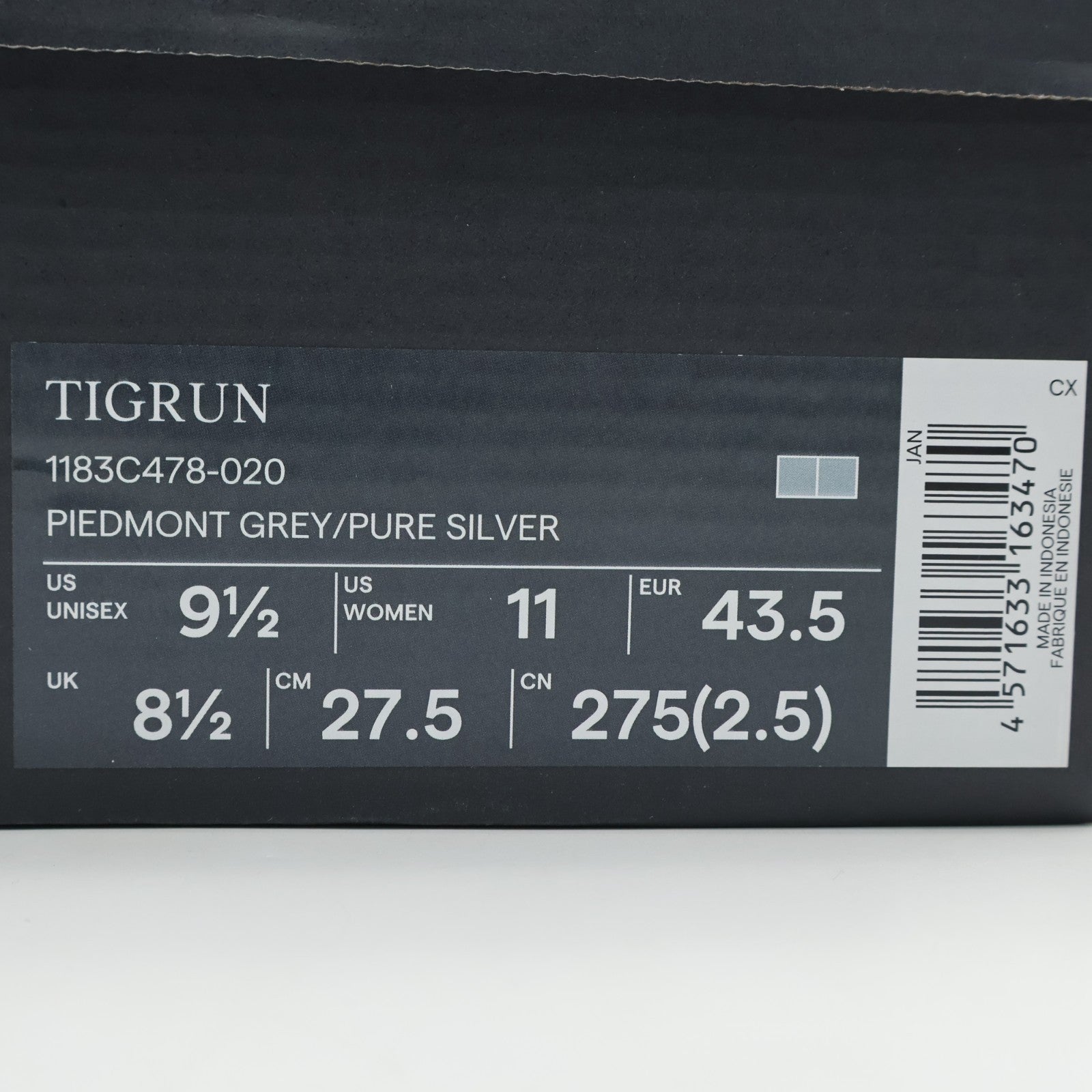 1183C478-020 Onitsuka Tiger Tigrun Piedmont Grey (Men's)