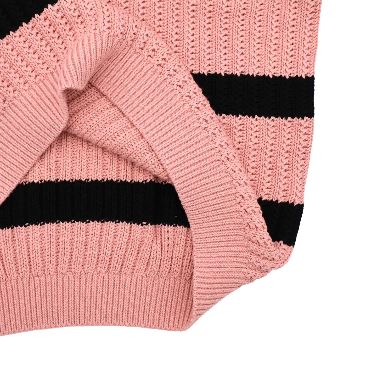 Supreme Loose Gauge Stripe Small Box Sweater Pink