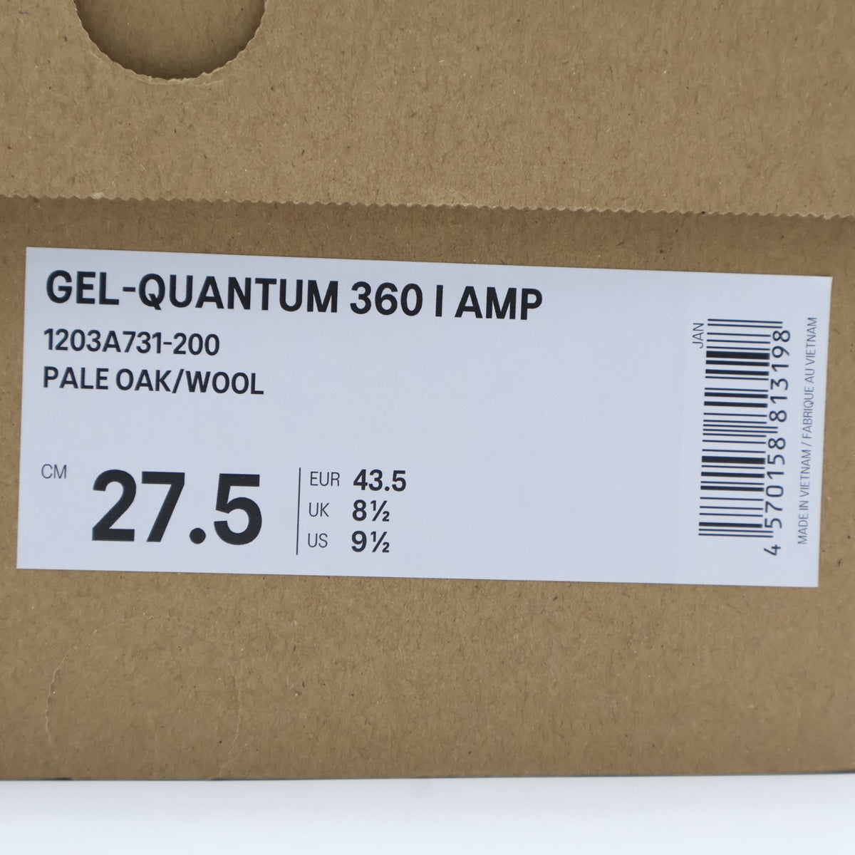 1203A731-200 Asics Gel-Quantum 360 I AMP 10th Anniversary Pale OakWool (Men's)