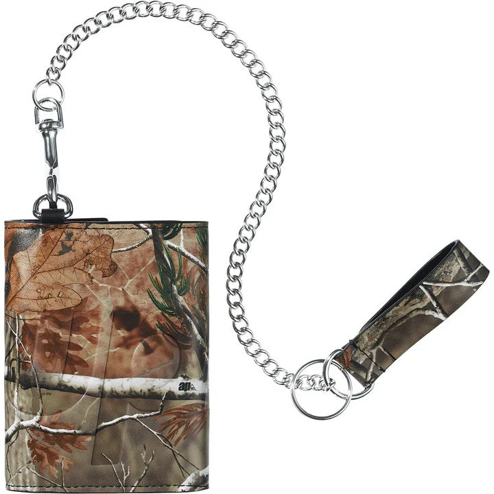 Supreme Leather Chain Wallet (25FW) RealtreeÂ® Hardwoods Camo