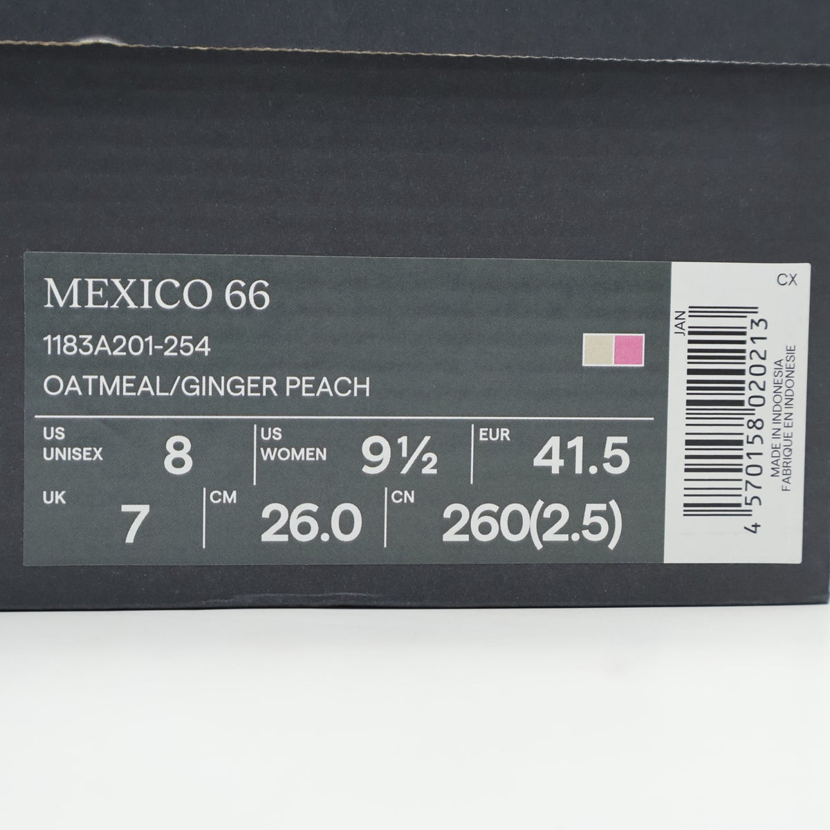 1183A201-254 Onitsuka Tiger Mexico 66 Oatmeal Ginger Peach (Men's)