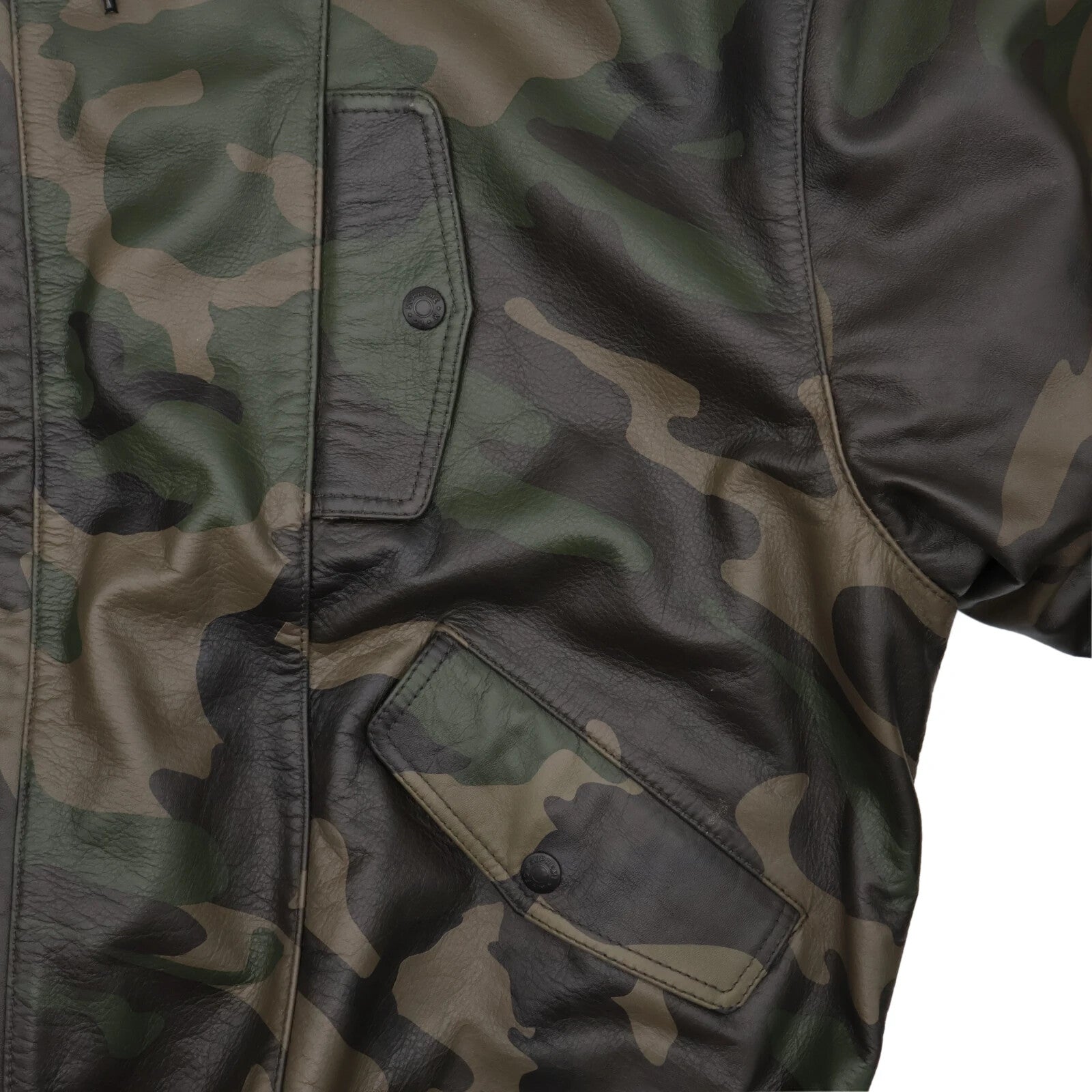 Supreme Marithe Francois Girbaud Hooded Leather Flight Bomber Jacket Camo
