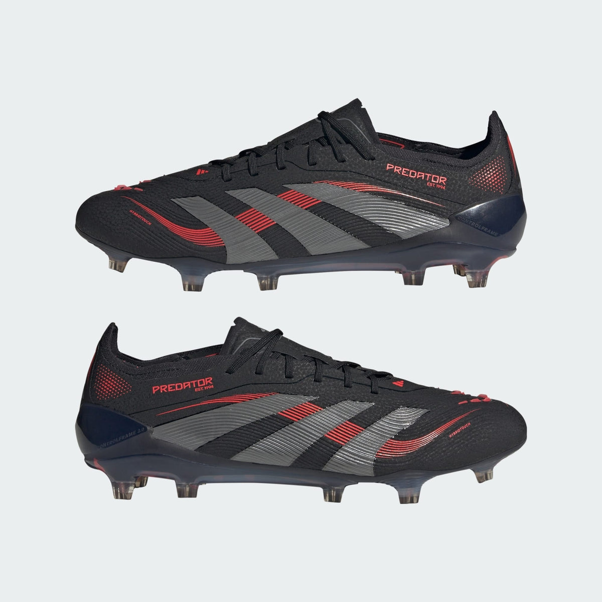 ID3878 adidas Predator Elite FG Core Black Grey Four Lucid Red (Men's)