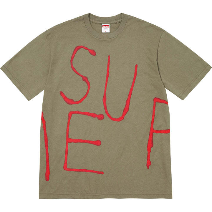 Supreme Painted Tee Olive