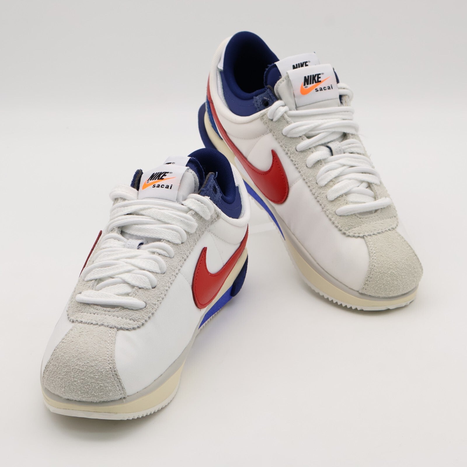 DQ0581-100 sacai Nike Zoom Cortez White University Red Blue Light Cream (Men's)