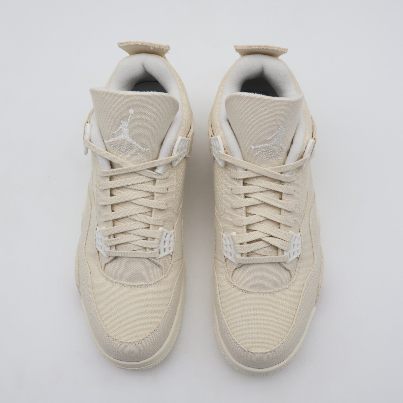DQ4909-100 Nike Air Jordan 4 Sail Blank Canvas Cement Grey Fire Red (Women's)