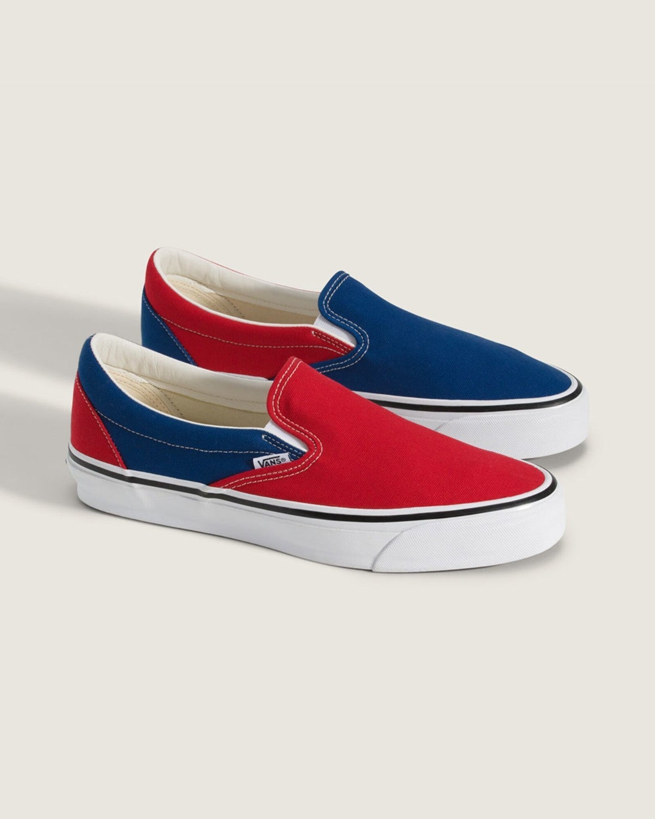 VN000EBPZ11 Engineered Garments OTW by Vans Classic Slip-On 98 Red Navy (Men's)
