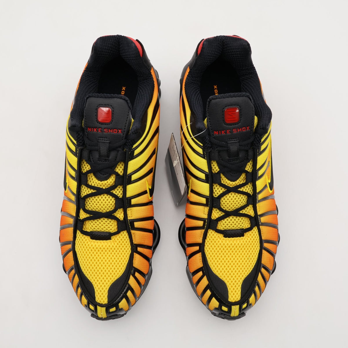 AV3595-004 Nike Shox TL Sunrise Black Amarillo University Red Yellow (Men's)