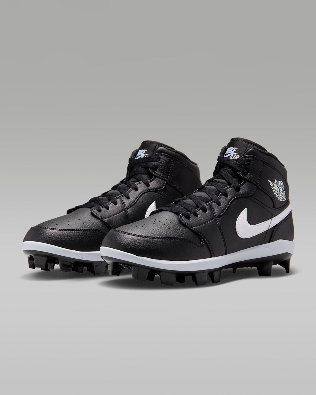 AV5354-011 Nike Air Jordan 1 Retro MCS Cleats Black White (Men's)