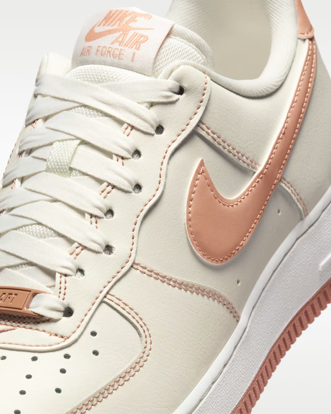 IQ9428-133 Nike Air Force 1 '07 Sail Rose Gold (Women's)