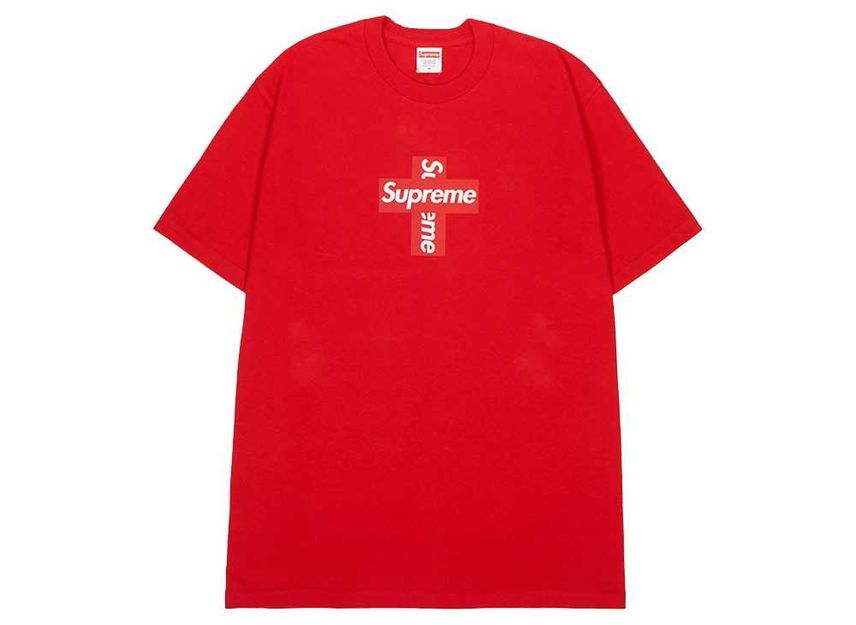 Supreme Cross Box Logo Tee Red