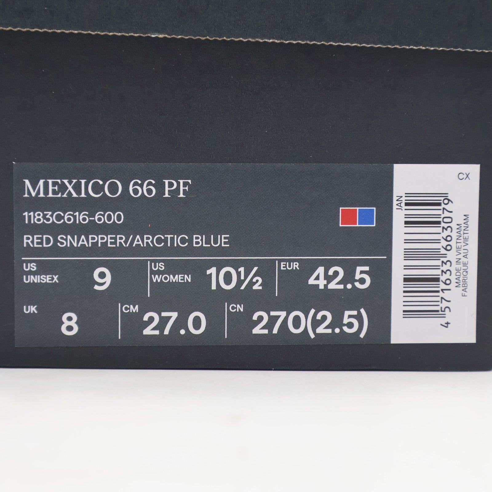 1183C616-600 Onitsuka Tiger Mexico 66 PF Red Snapper Arctic Blue (Men's)