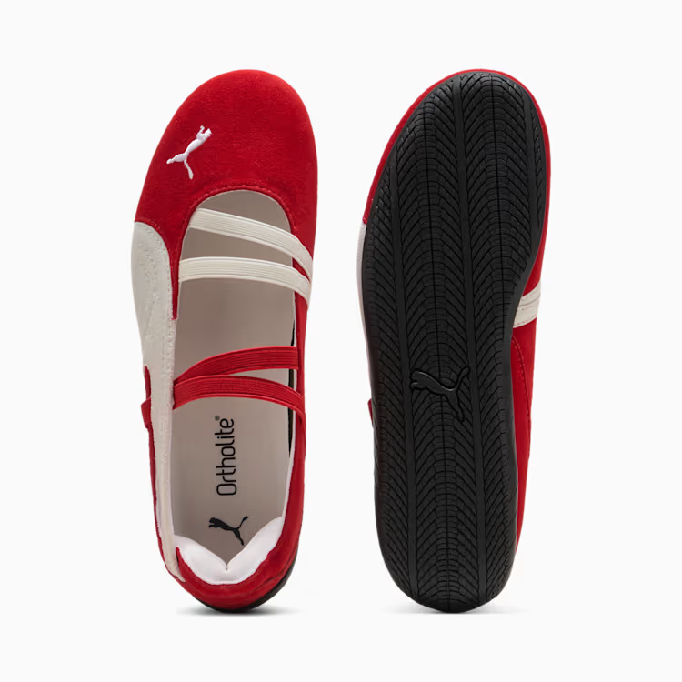 401287-07 Puma  Speedcat Ballet Suede For All Time Red Puma White (Women's)