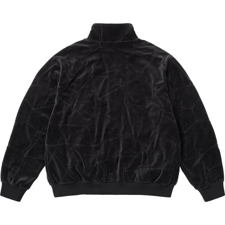 Supreme Patchwork Velour Track Jacket Black