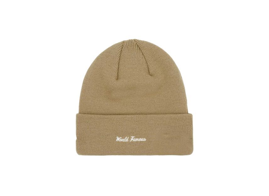 Supreme New Era Box Logo Beanie Dark Sand (23FW)