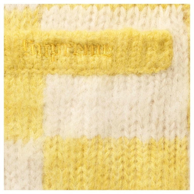 Supreme Checkerboard Cardigan Yellow
