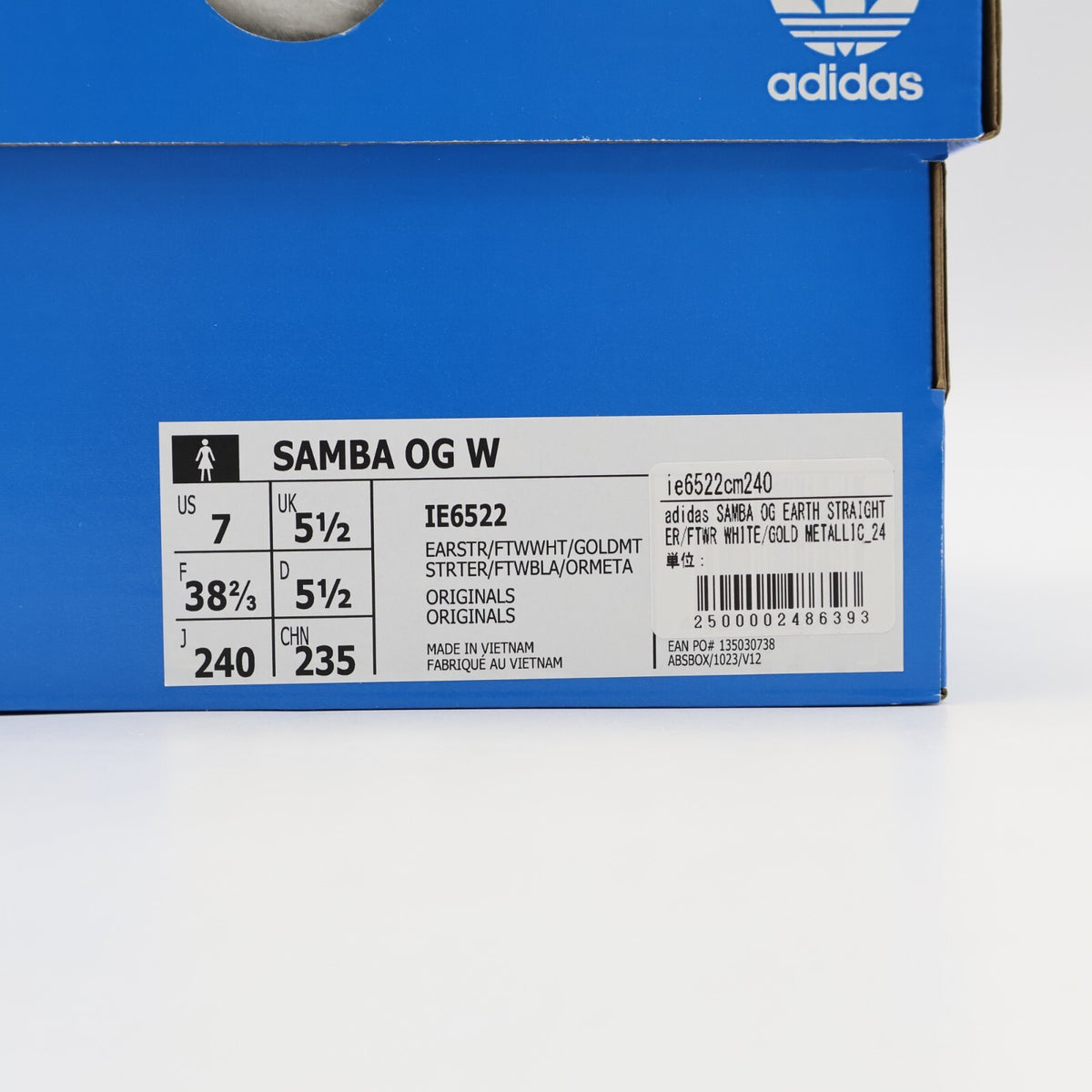 IE6522 adidas Originals Samba OG Earth Strata Footwear White Gold (Women's)