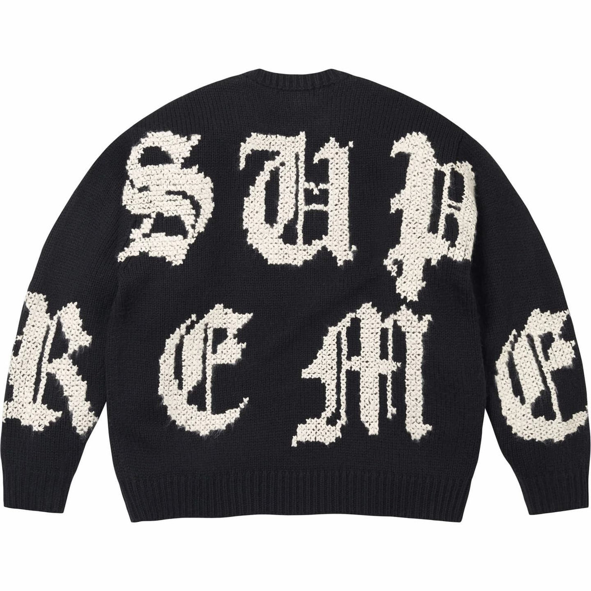 Supreme Cross Stitch Logo Sweater Black