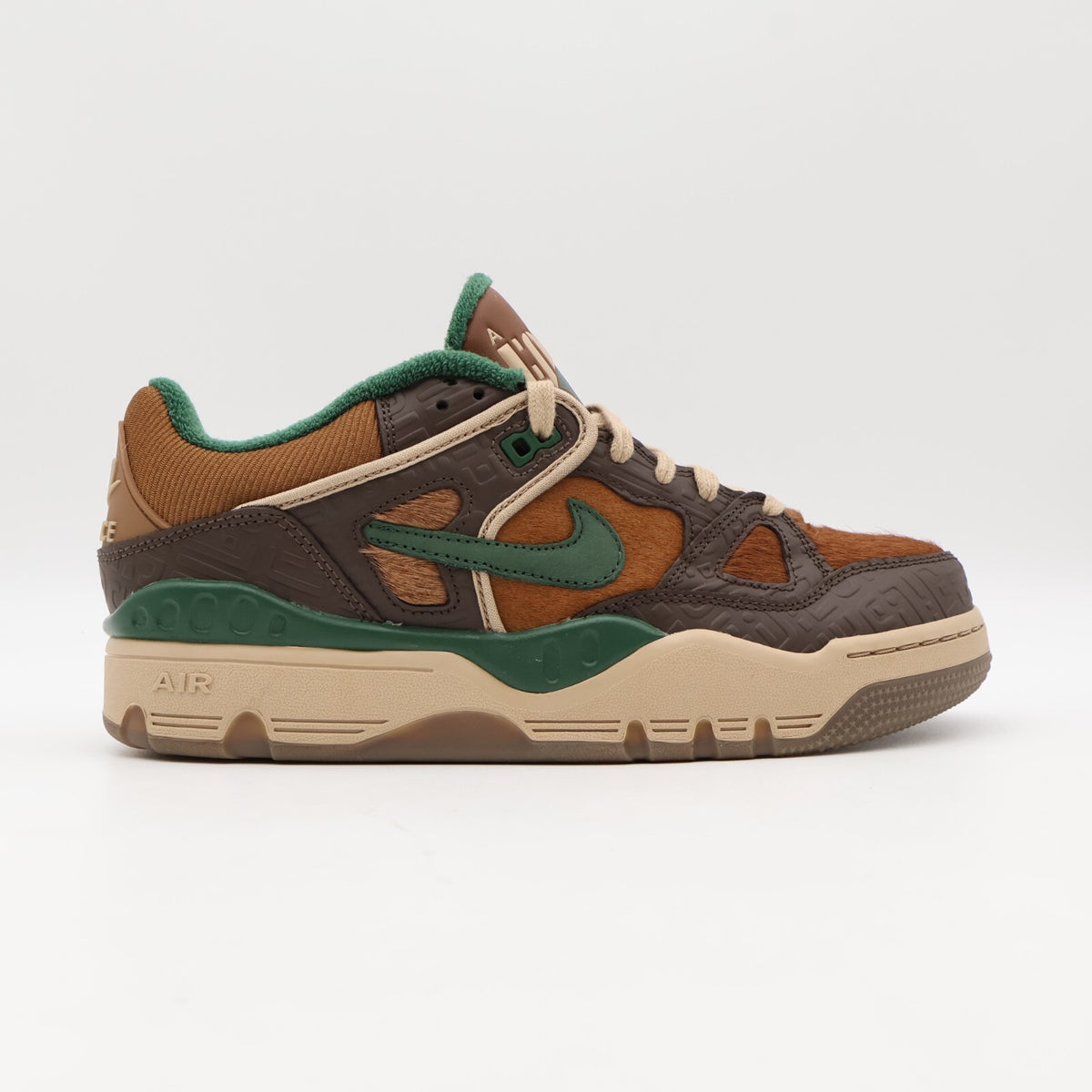HQ0260-201 NIGO Nike Air Force 3 Low Baroque Brown Pecan Heel Logo NIGO (Men's)