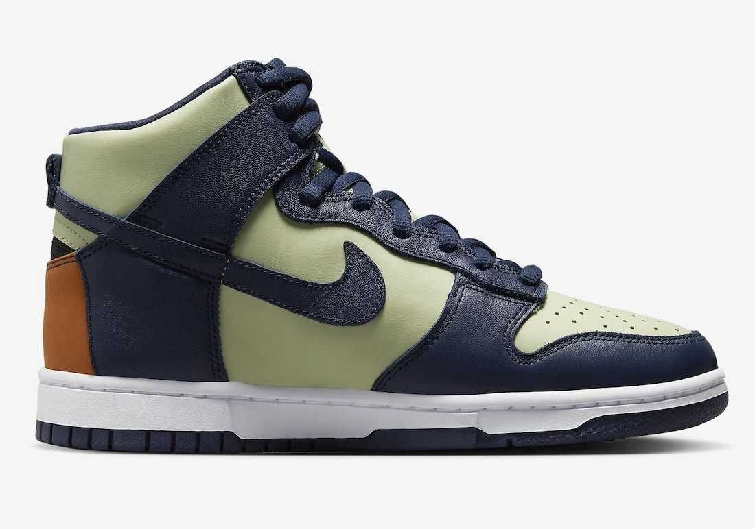 DQ7575-300 Nike Dunk High "Pistachio and Midnight Navy" (Women's)