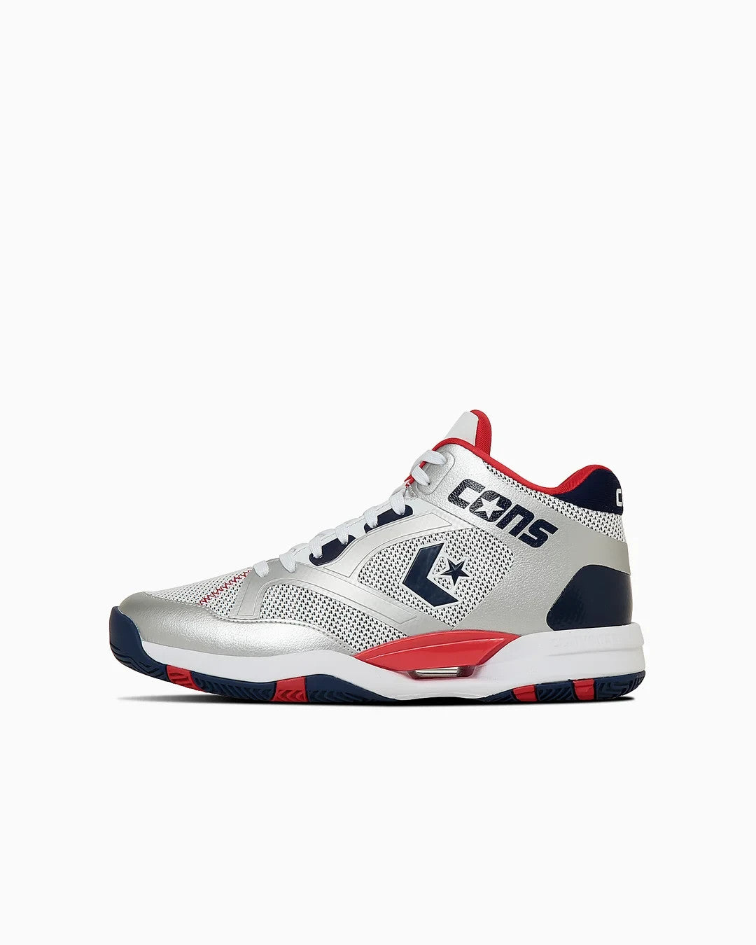 33500470 Converse Cons Accelerator Mid White Silver Navy Red (Men's)