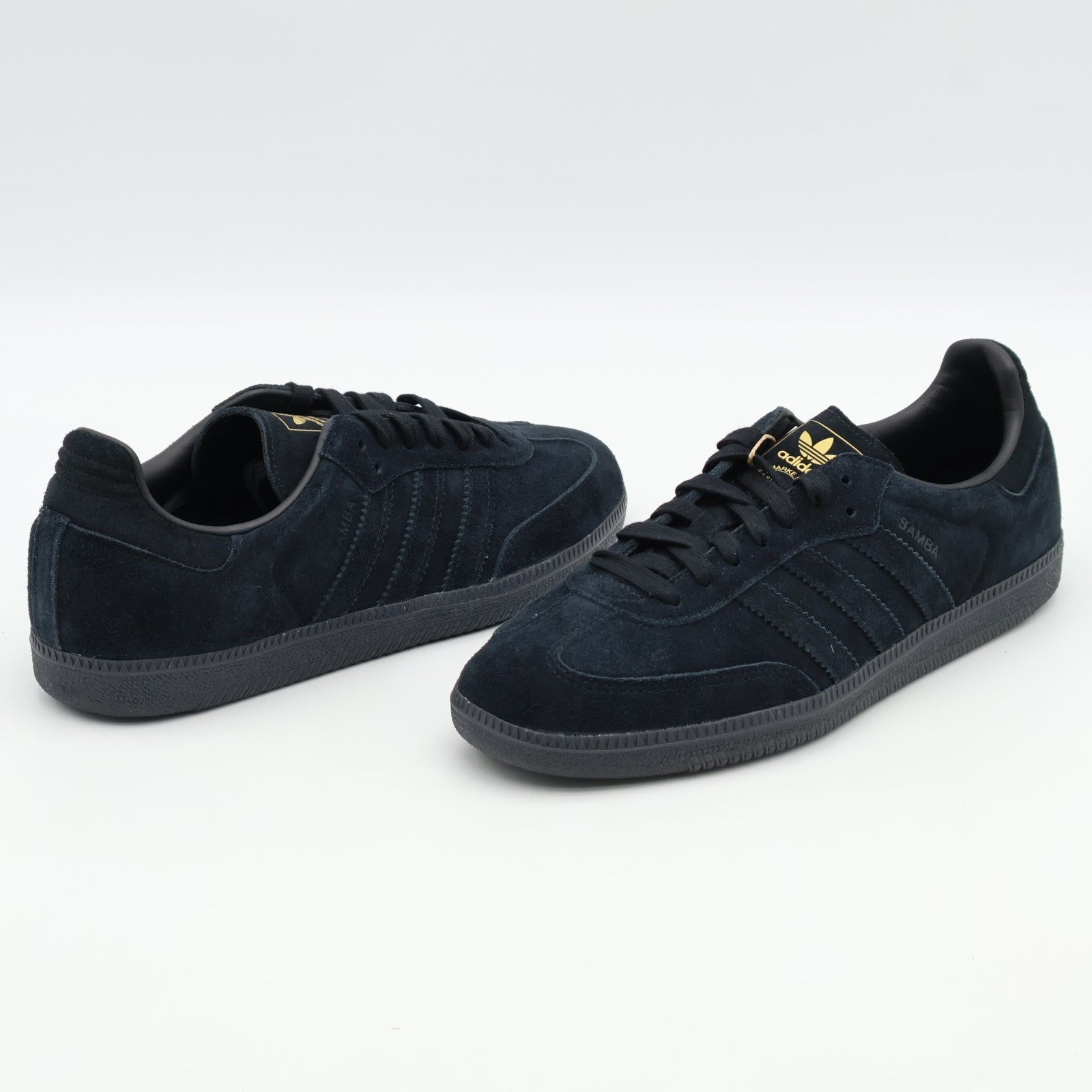 JR0887 adidas Originals Samba OG Core Black Grey Three Gold Metallic (Men's)