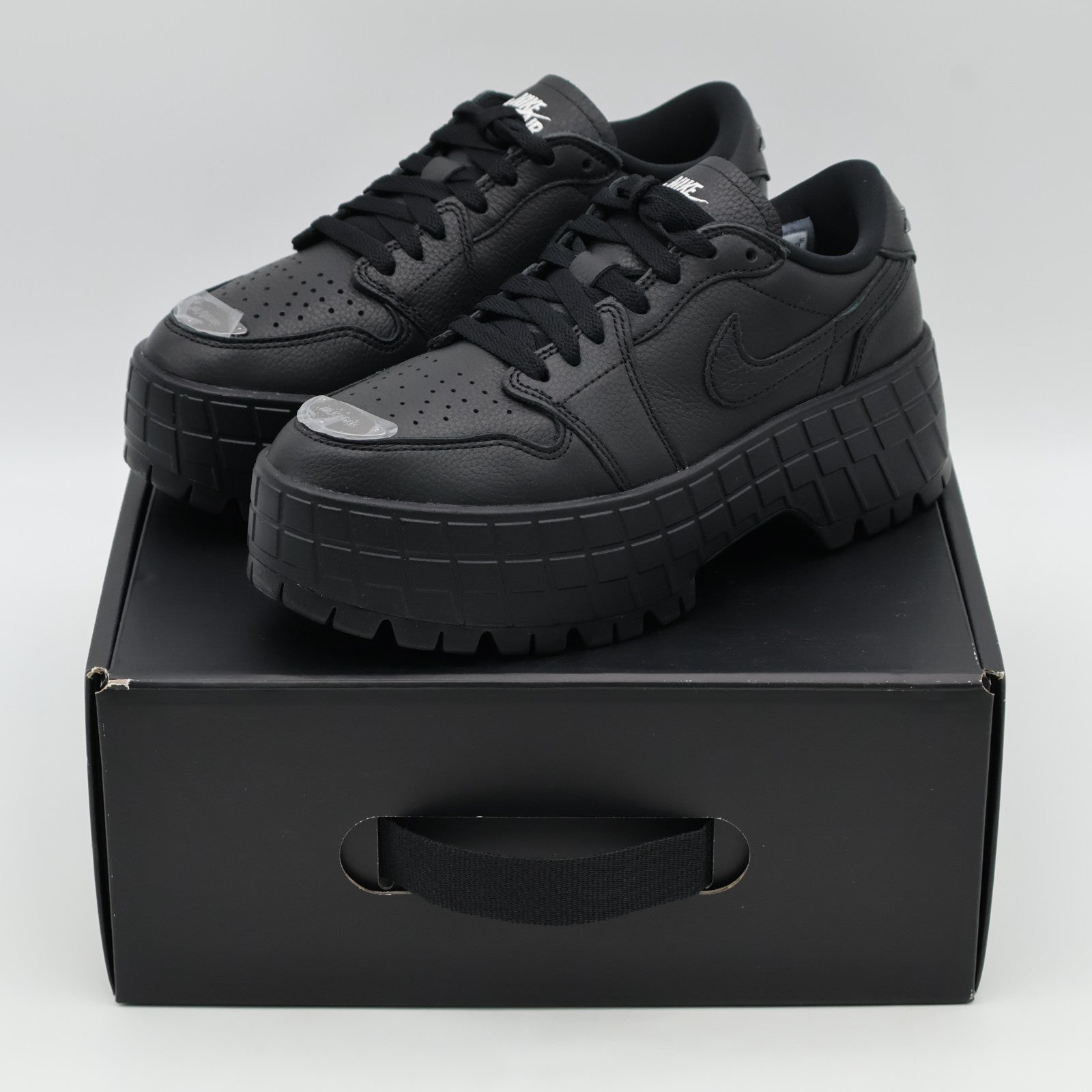 HF3184-001 Nike Air Jordan 1 Brooklyn Low Triple Black (Women's)