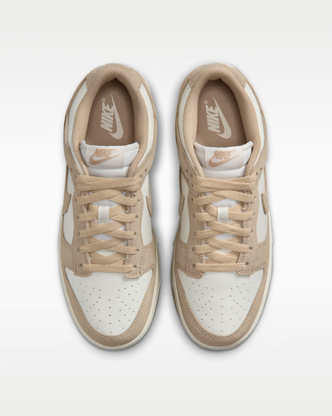 IO4244-101 Nike Dunk Low Sail Metallic Gold Linen (Women's)