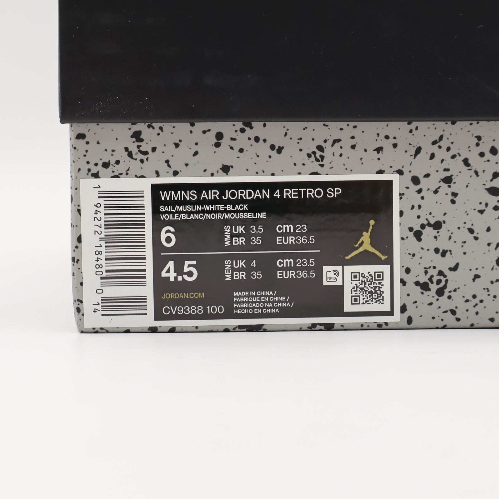 CV9388-100 Off-White Ã Nike Air Jordan 4 SP Sail (Women's)