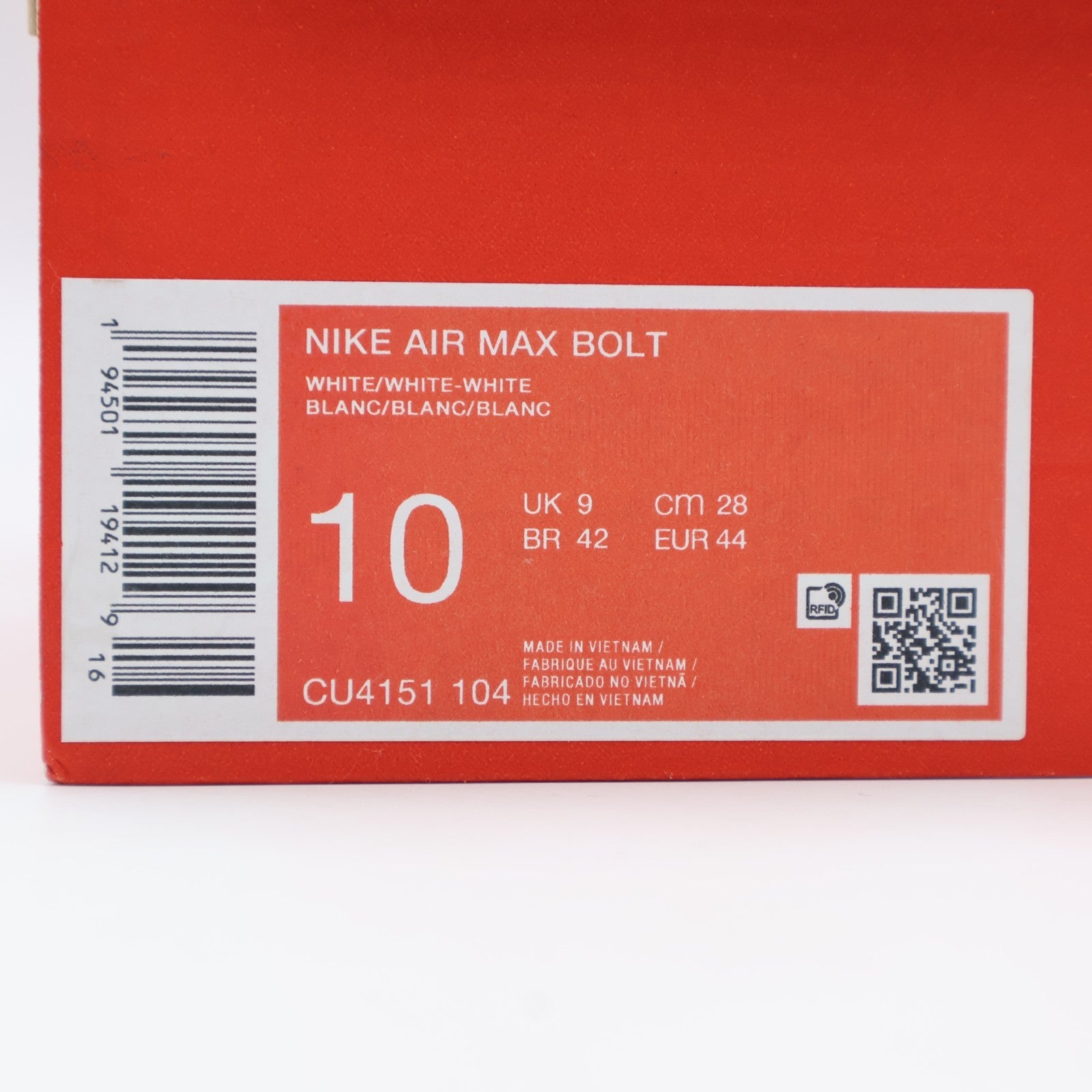 CU4151-104 Nike Air Max Bolt Triple White (Men's)