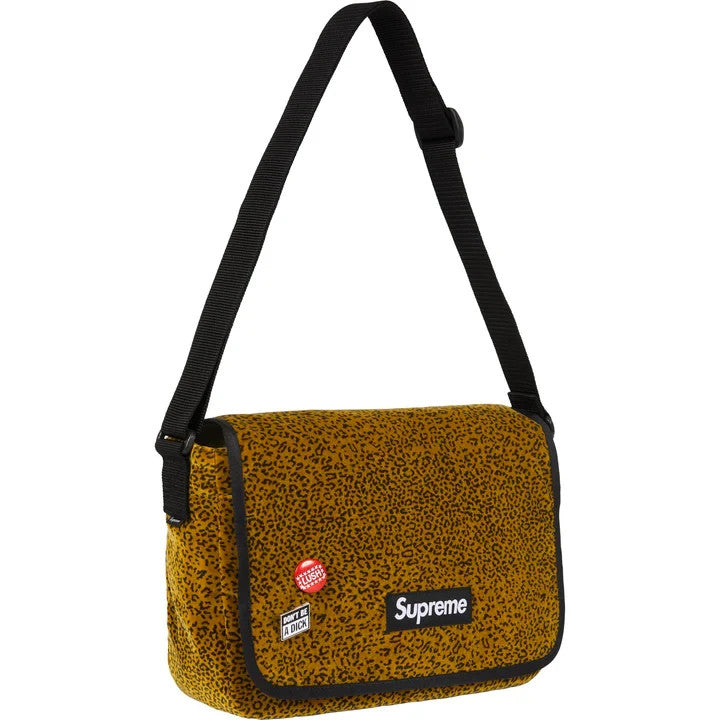 Supreme Velvet Small Messenger Bag Tan Leopard