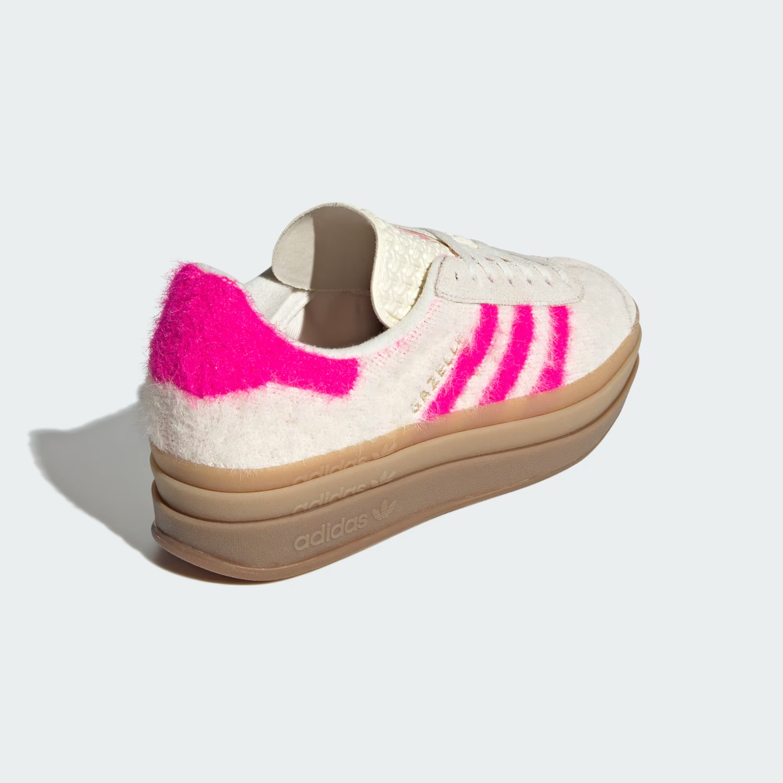 JS3908 adidas Originals Gazelle Bold Cream White Shock Pink Gold (Women's)