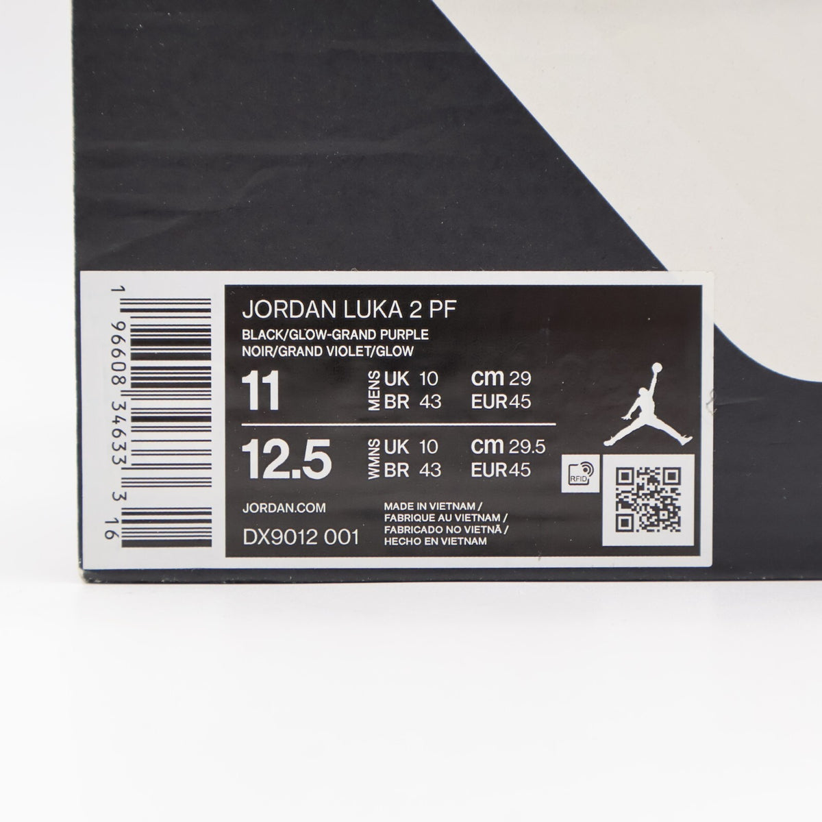 DX9012-001 Nike Jordan Luka 2 Space Hunter Black Grand Purple Green Glow (Men's)