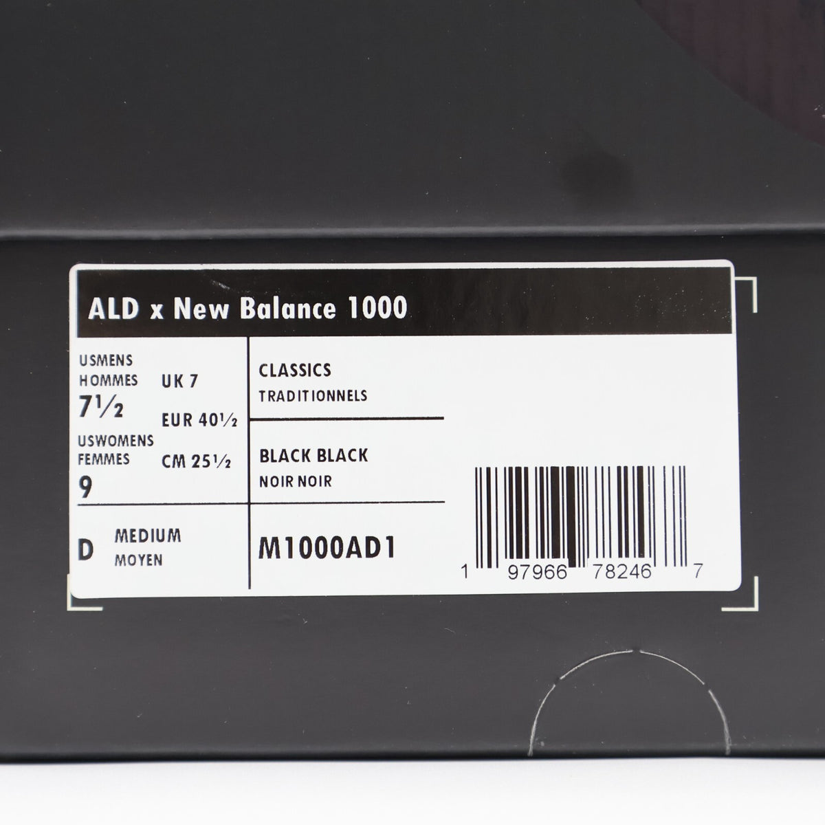 M1000AD1 Aime Leon Dore New Balance 1000 Black (Men's)