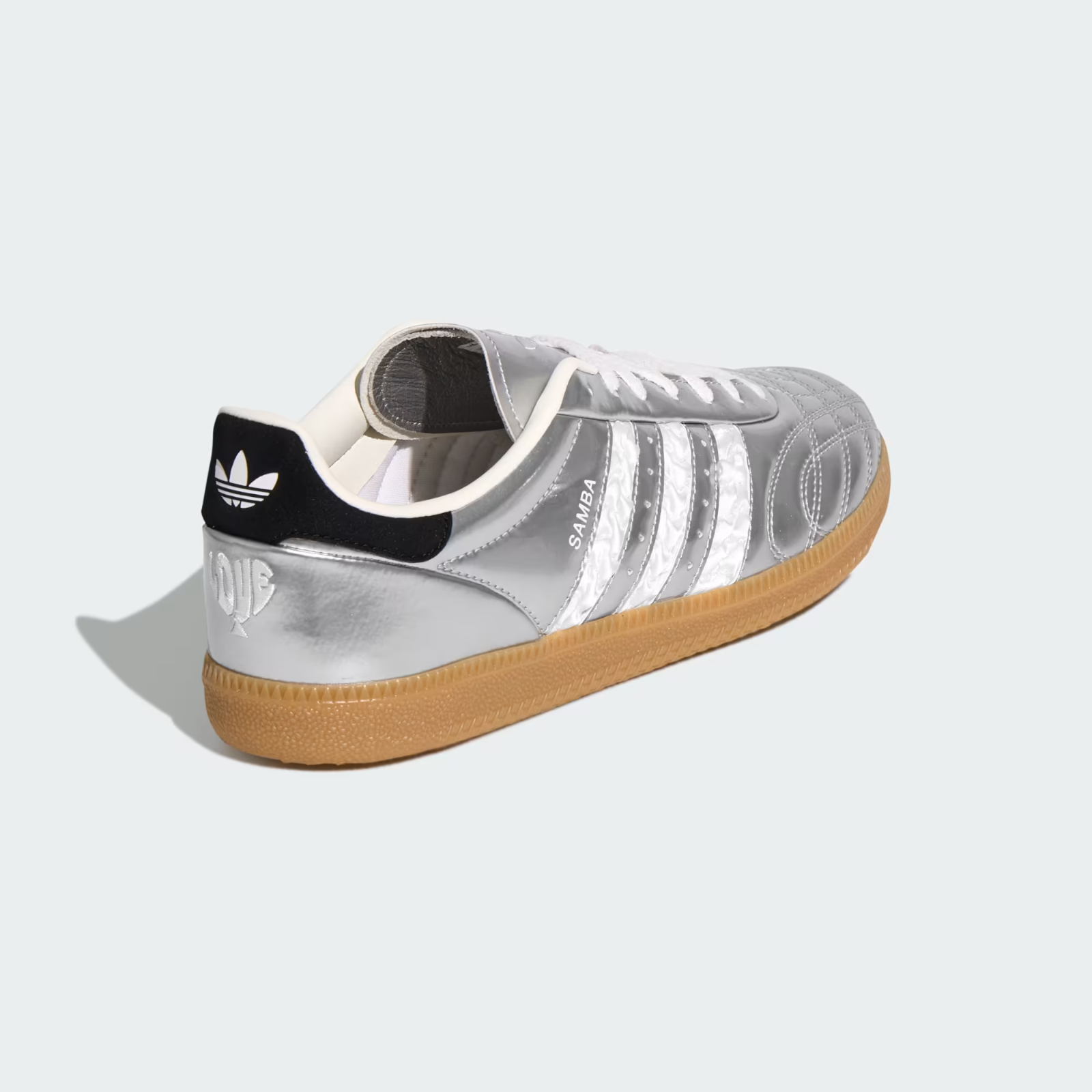HP7105 adidas Samba JP Silver Metallic Core White (Men's)