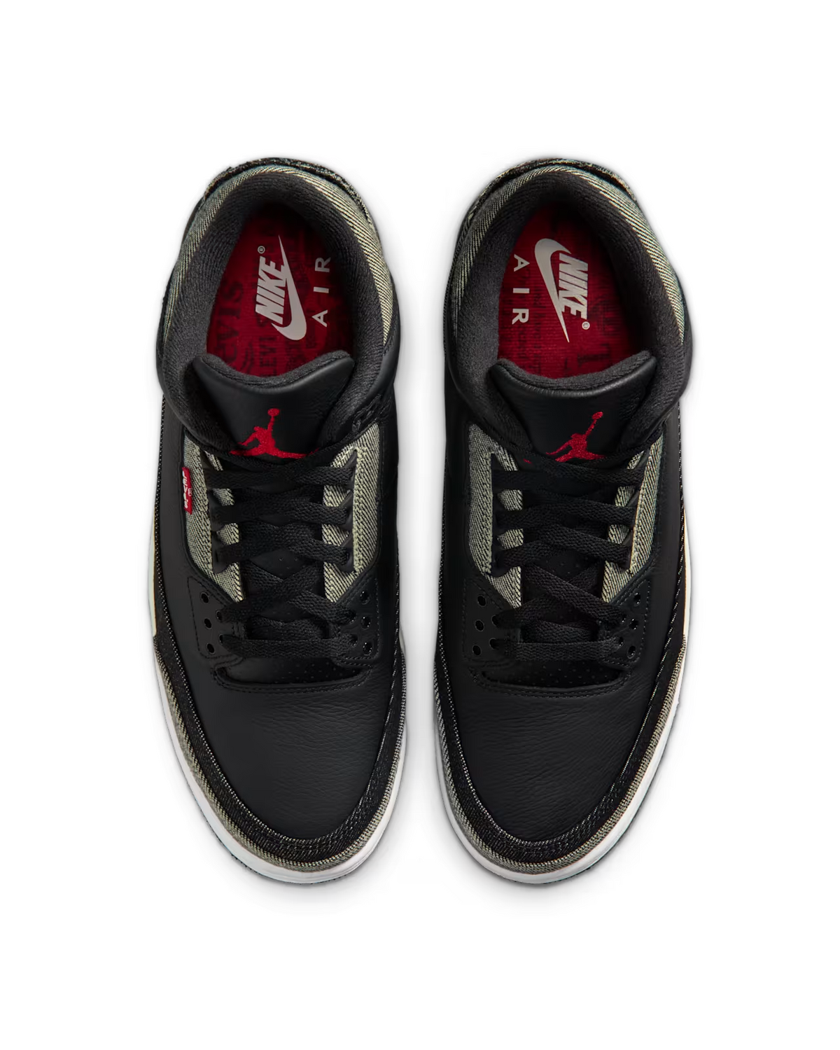 IR0914-400 Levi's Nike Air Jordan 3 Retro SP Black and White (LEVI'S Tab) (Men's